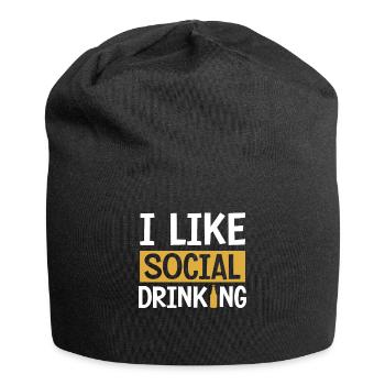 J’adore boire | sociale Chemise Beer Lovers | - Bonnet en jersey - noir - Devant
