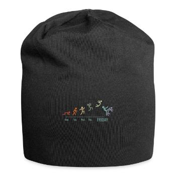 Taekwondo Aikido Ju-Jutsu Karate Kung-Fu Vintage - Jersey-Beanie - Schwarz - Vorne