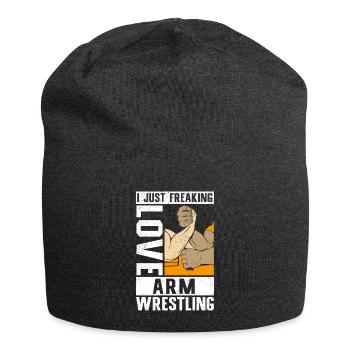 Arm Wrestling Armwrestling | Armdrücken Geschenk - Jersey-Beanie - Anthrazit - Vorne