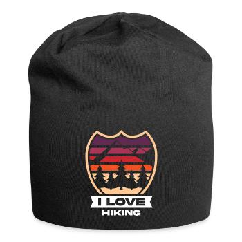 Hiking Mountaineering Mountains Forests Nature - Jersey Beanie - black - Front