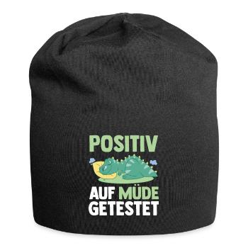 Testé positif pour les dinosaures fatigués - Bonnet en jersey - noir - Devant