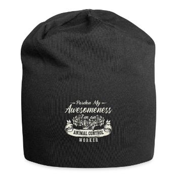 Animal Officer Pardon My Awesomeness Enforcement - Jersey Beanie - black - Front