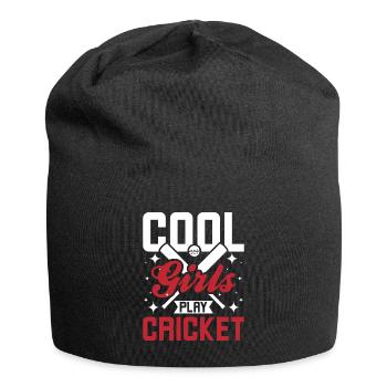 Cool girls play cricket - Jersey-Beanie - Schwarz - Vorne