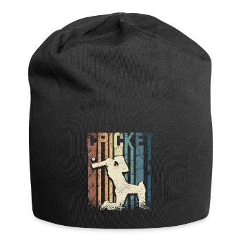 Retro Vintage Cricket - Jersey Beanie - black - Front