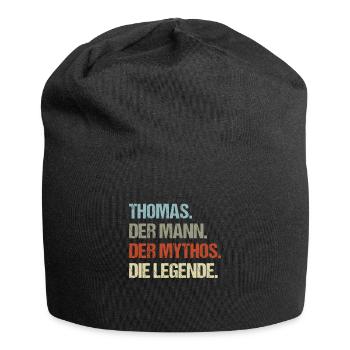 Thomas der Mann der Mythos die Legende - Jersey-Beanie - Schwarz - Vorne