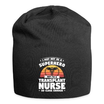 Ich bin vielleicht kein Superheld, aber ich bin eine Transplantation - Jersey-Beanie - Schwarz - Vorne