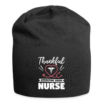 Dankbare OP-Krankenschwester RN-Krankenschwestern - Jersey-Beanie - Schwarz - Vorne