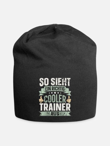 Trainer - Jersey-Beanie - Schwarz
