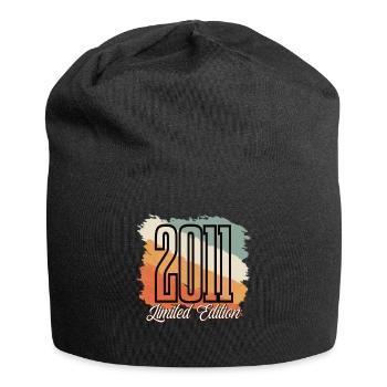 2011 Année de naissance Anniversaire Année de construction Vintage Rétro - Bonnet en jersey - noir - Devant