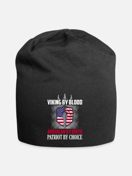 Viking By Blood American By Birth Patriot By Choic - Jersey-Beanie - Schwarz