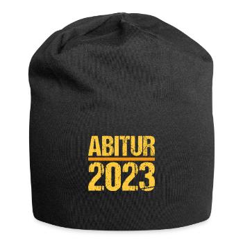 Abitur Gymnasium Damen und Herren Abi 2023 - Jersey-Beanie - Schwarz - Vorne