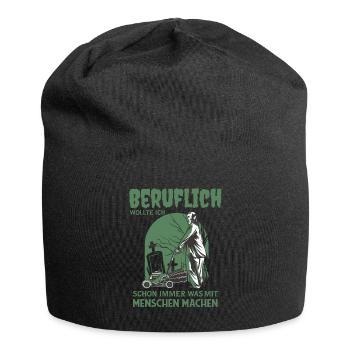 Grabpfleger Friedhof Landschaftsgärtner - Jersey-Beanie - Schwarz - Vorne