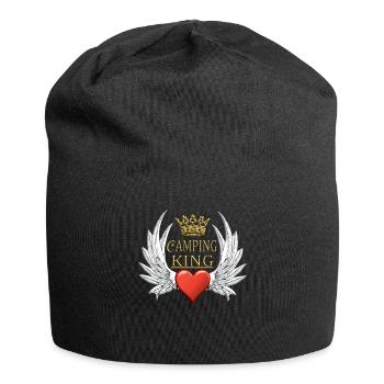 Camper Gift Idea Camping - Jersey Beanie - black - Front