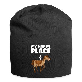 Mon cheval Happy Place - Bonnet en jersey - noir - Devant