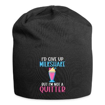 Ich liebe Milchshakes Milchshake Geschenk - Jersey-Beanie - Schwarz - Vorne