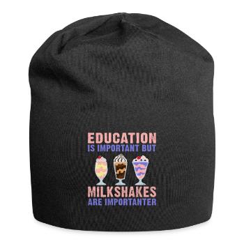 I love Milkshakes Milkshake Gift - Jersey Beanie - black - Front