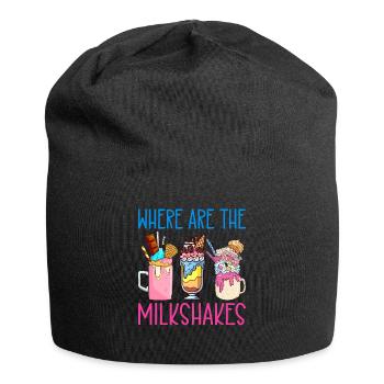 Ich liebe Milchshakes Milchshake Geschenk - Jersey-Beanie - Schwarz - Vorne