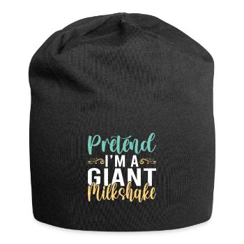 Ich liebe Milchshakes Milchshake Geschenk - Jersey-Beanie - Schwarz - Vorne