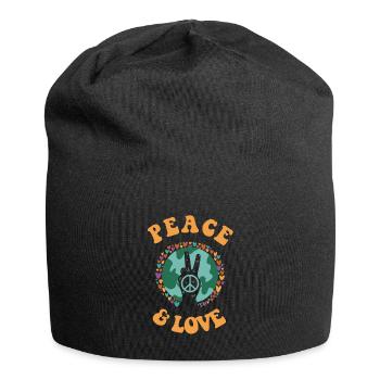 Hippie Geschenk Acidhead Flowerpower Hippi Hippy - Jersey-Beanie - Schwarz - Vorne