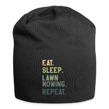 Manger Dormir Tonte de pelouse Tondeuse à gazon répétée Gazon - Bonnet en jersey - noir - Devant
