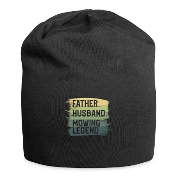 Vater Ehemann mäht Legende Rasenmäher - Jersey-Beanie - Schwarz - Vorne