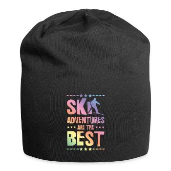 Aventures de ski - Bonnet en jersey - noir - Devant