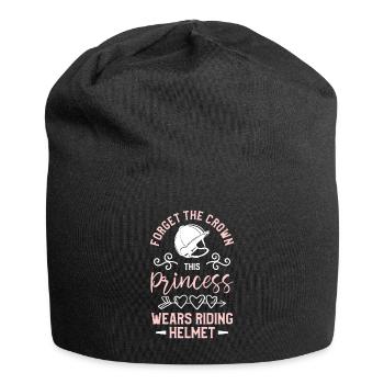 Vergiss die Krone, die diese Prinzessin trägt Reithelm - Jersey-Beanie - Schwarz - Vorne