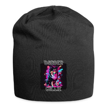 Graffiti Style - Cooler Border Collie 4 - Jersey Beanie - black - Front
