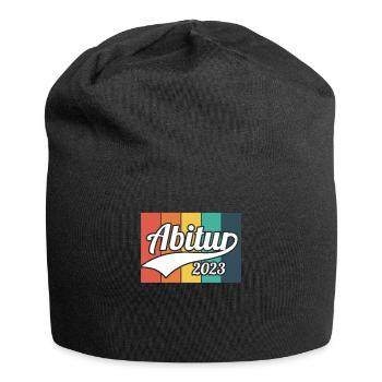 Abitur Gymnasium Damen und Herren Abi 2023 - Jersey-Beanie - Schwarz - Vorne