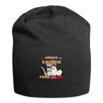 Vintage Chicken Watering Can Chicken Poop Breakfast - Jersey Beanie - black - Front