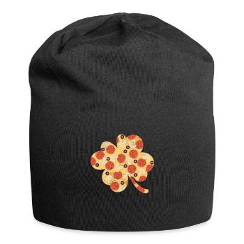 Shamrock Pizza Italienne Saint-Patrick Irlandais - Bonnet en jersey - noir - Devant
