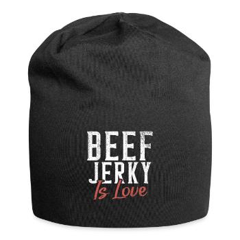 Beef Jerky Gift Beef Jerky Lover - Jersey Beanie - black - Front