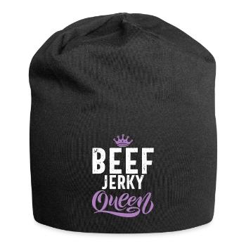 Beef Jerky Gift Beef Jerky Lover - Jersey Beanie - black - Front
