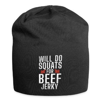 Beef Jerky Gift Beef Jerky Lover - Jersey Beanie - black - Front