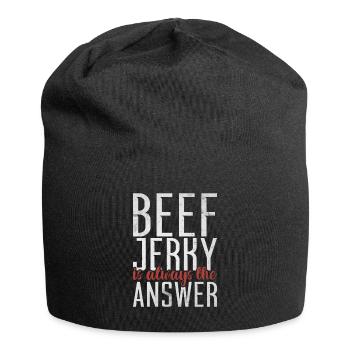Beef Jerky Gift Beef Jerky Lover - Jersey Beanie - black - Front