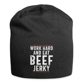Beef Jerky Gift Beef Jerky Lover - Jersey Beanie - black - Front