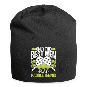 Joueur de paddle-tennis Match Seulement les meilleurs hommes - Bonnet en jersey - noir - Devant