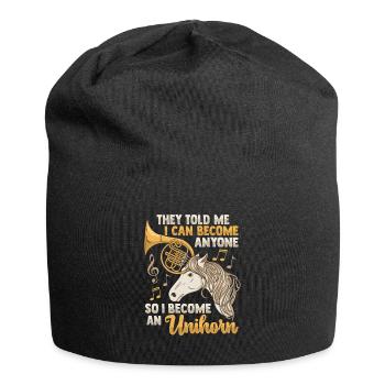Français Licorne Corne - Bonnet en jersey - noir - Devant