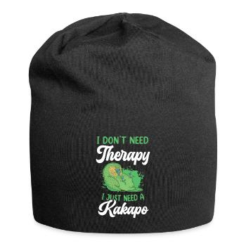 Kakapo does not need therapy for flightless kakapo - Jersey Beanie - black - Front
