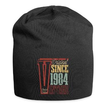 1984 Anniversaire Année de naissance Année de construction Vintage Rétro - Bonnet en jersey - noir - Devant