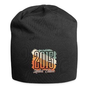 2015 Année de naissance Anniversaire Année de construction Vintage Rétro - Bonnet en jersey - noir - Devant