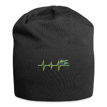 Camper Geschenkidee Camping - Jersey-Beanie - Schwarz - Vorne