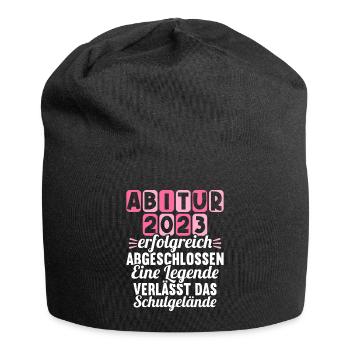Eine echte Legende verlässt Gelände Abi 2023 - Jersey-Beanie - Schwarz - Vorne