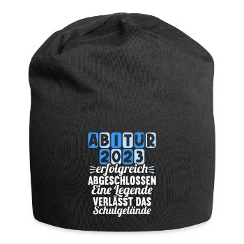 Eine echte Legende verlässt Gelände Abi 2023 - Jersey-Beanie - Schwarz - Vorne