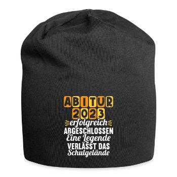 Eine echte Legende verlässt Gelände Abi 2023 - Jersey-Beanie - Schwarz - Vorne