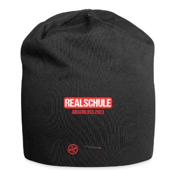 Realschule Gästebuch Realschulabschluss 2023 - Jersey-Beanie - Schwarz - Vorne
