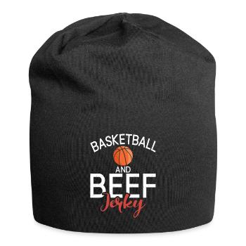 Beef Jerky Gift Beef Jerky Lover - Jersey Beanie - black - Front