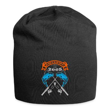 Awesome since 2005. Angel, Angler's Birthday - Jersey Beanie - black - Front