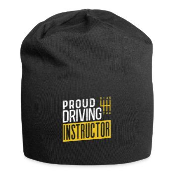 Proud driving instructor driving lesson driving school profession - Jersey Beanie - black - Front
