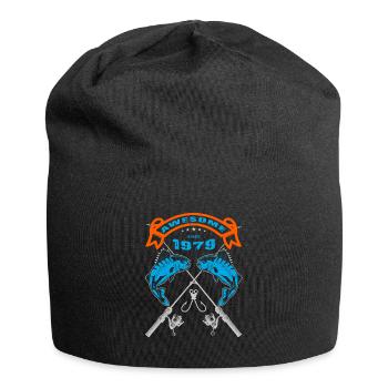 Awesome since 1979. Angel, Angler's birthday - Jersey Beanie - black - Front